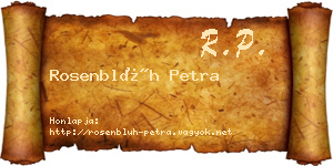 Rosenblüh Petra névjegykártya